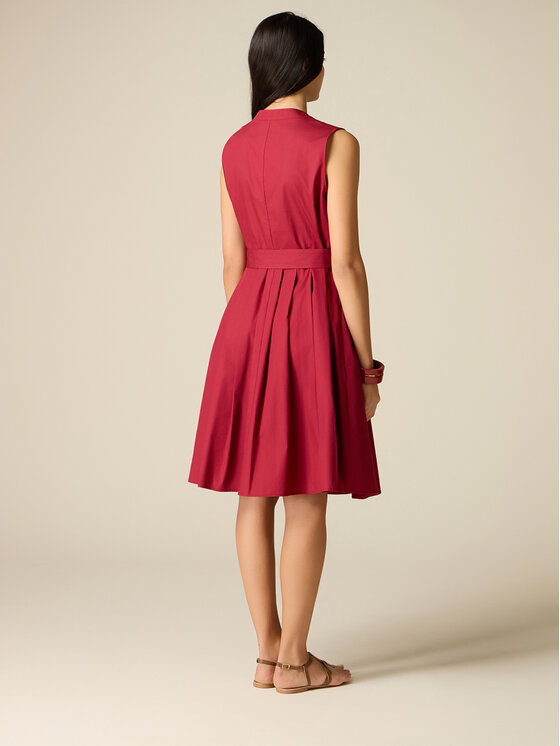 Oltre Oltre Vestito da giorno 7007R105116N026 Rosso Flare Fit