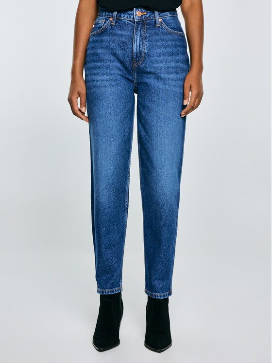 BIG STAR BIG STAR Jeansy SILLA Granatowy Boyfriend Fit