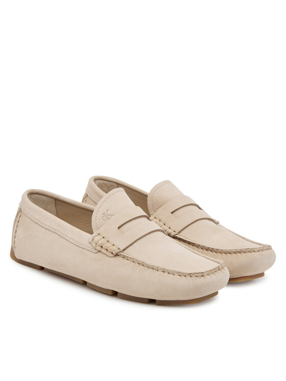 Calvin Klein Calvin Klein Mokasyny Driver Penny Nu HM0HM01866 Beżowy