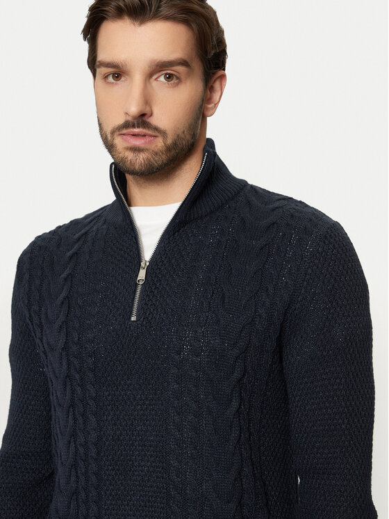 Jack & Jones Jack & Jones Sweter Craig 12260826 Granatowy Regular Fit