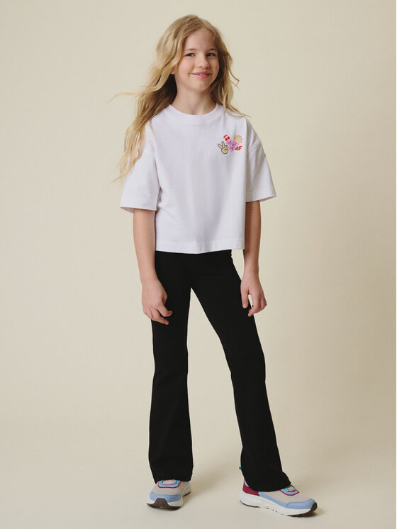 4F 4F T-Shirt MOVE OUTSIDE Biały Loose Fit