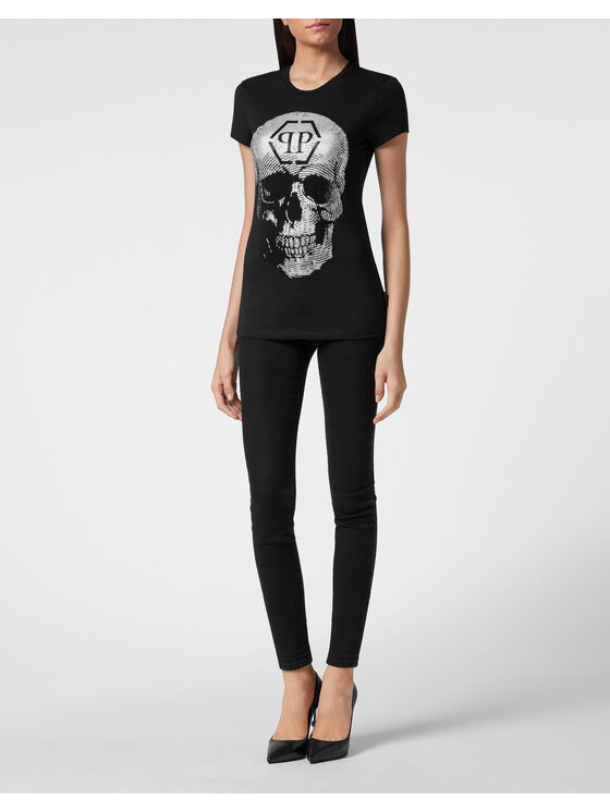 PHILIPP PLEIN PHILIPP PLEIN Tričko 2557 Čierna Regular Fit