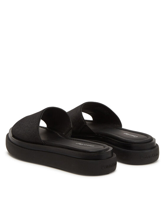 Calvin Klein Calvin Klein Şlapi Flatform Slide Jacq HW0HW02461 Negru