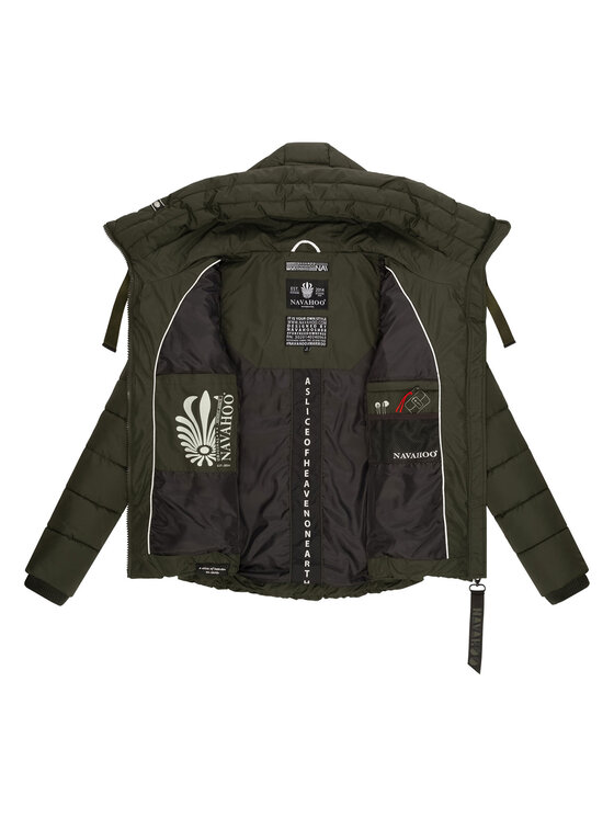Navahoo Navahoo Kurtka zimowa Amayaa Zielony Regular Fit