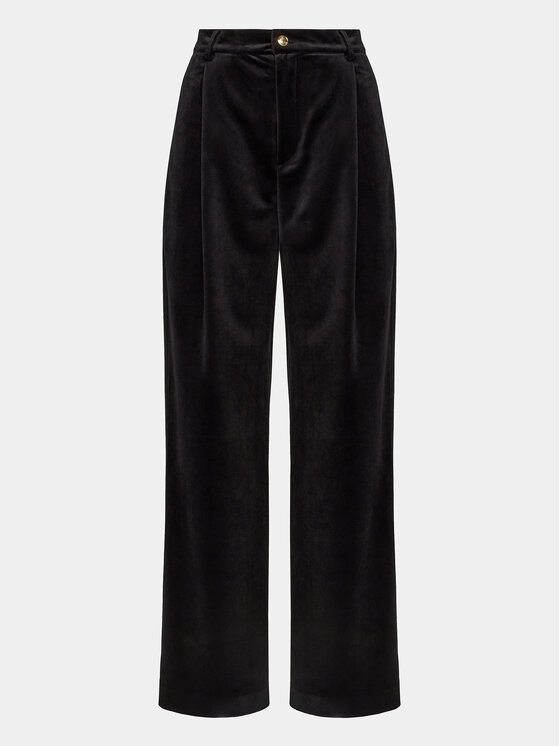 Kontatto Kontatto Pantaloni din material MN2012 Negru Relaxed Fit