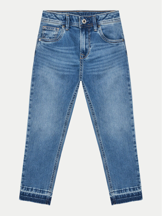 Pepe Jeans Jeans Tapered Jeans Hw Jr PG201678 Blu Regular Fit, taglia : 16Y