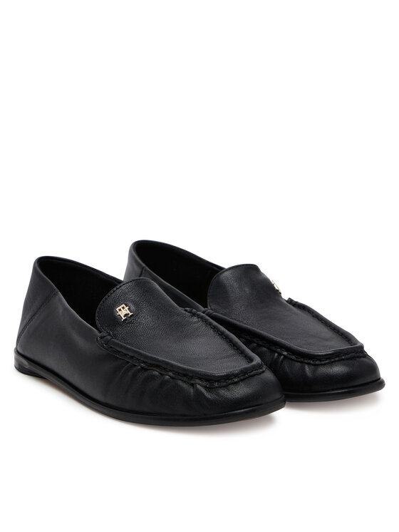 Tommy Hilfiger Tommy Hilfiger Mokasīni Soft Leather Squared Toe Loafer FW0FW08412 Melns