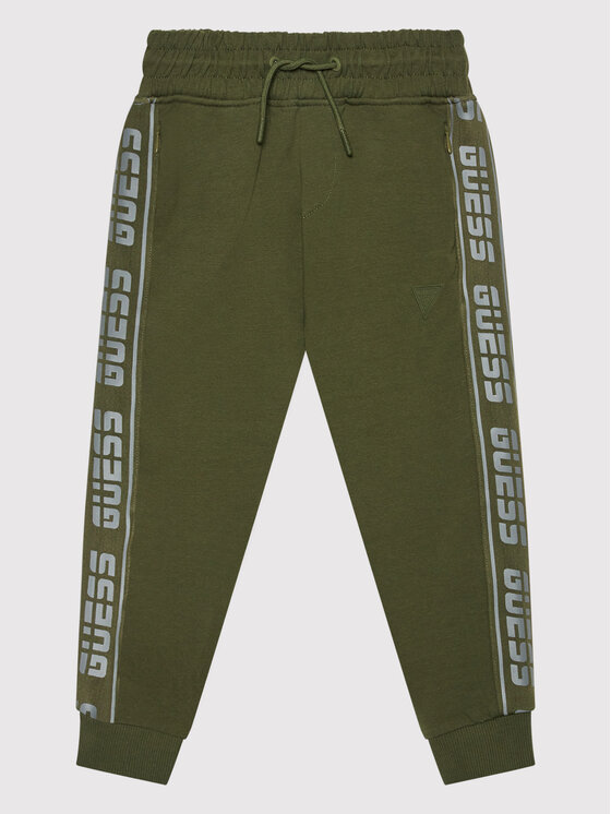 Guess Pantaloni trening L2RQ15 K6ZS1 Verde Regular Fit