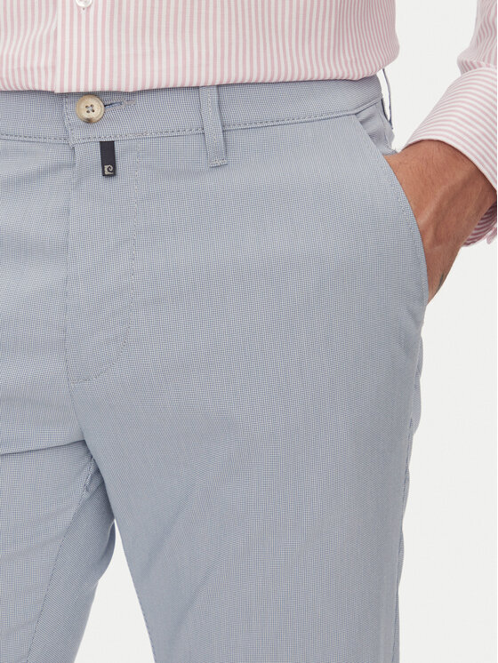 Pierre Cardin Pierre Cardin Chinosy C3 33730.1058 Błękitny Slim Fit
