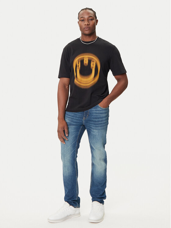 HUGO HUGO T-krekls Nalax 50543493 Melns Regular Fit