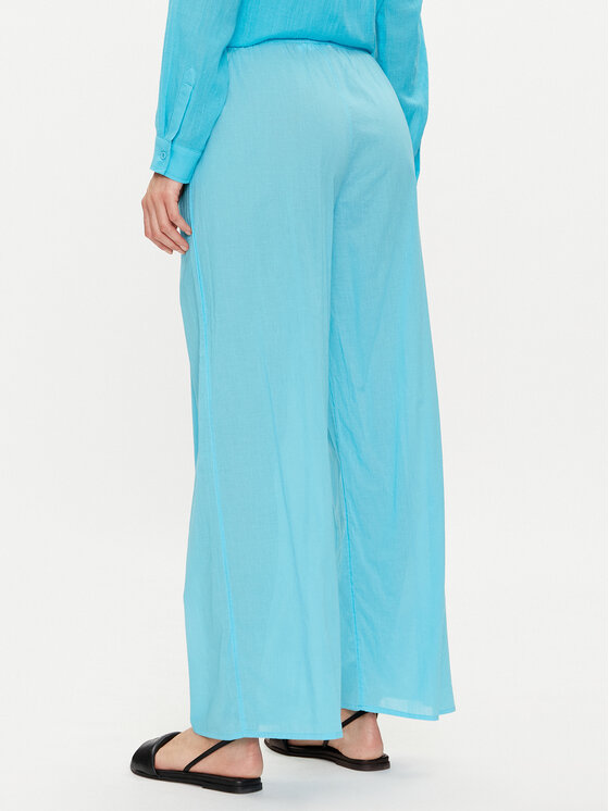Seafolly Seafolly Spodnie materiałowe 55155-PA Turkusowy Relaxed Fit