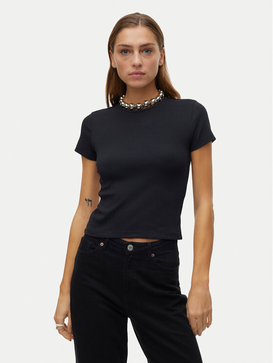 Vero Moda Vero Moda Tricou Chloe 10306894 Negru Tight Fit