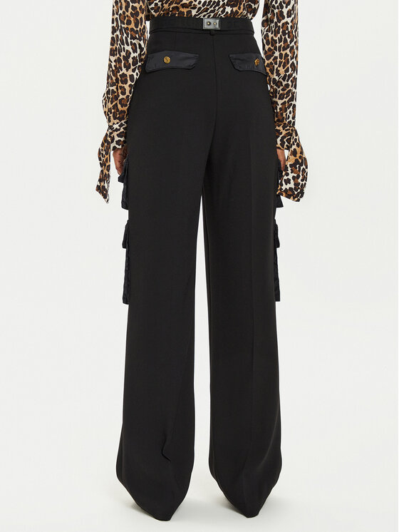 Elisabetta Franchi Elisabetta Franchi Hlače PA-045-46E2 Crna Relaxed Fit