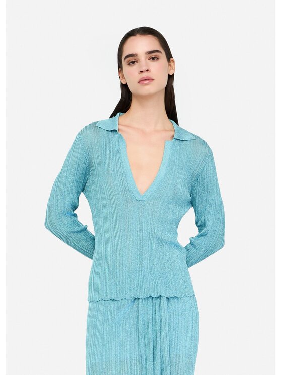 Liu Jo Liu Jo Maglione CF5154MS85OA4353 Celeste Slim Fit