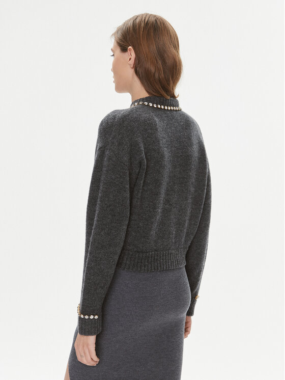 PINKO Pinko Pletena jopica Murena 102115 A18O Siva Regular Fit