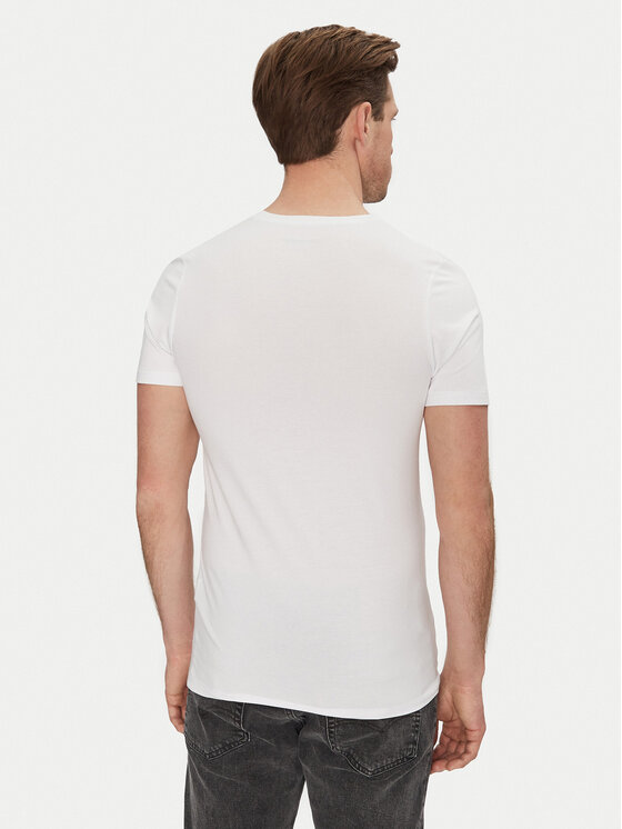 Resteröds Resteröds Komplet t-shirtów 27040 2 Biały Slim Fit