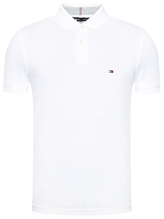 Tommy Hilfiger Tommy Hilfiger Tricou polo 1985 MW0MW17770 Alb Regular Fit