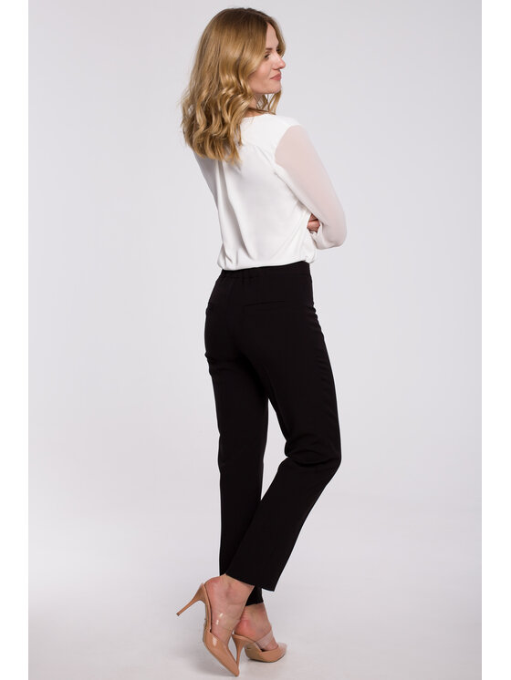 Makover Makover Dámské kalhoty K055 Černá Regular Fit