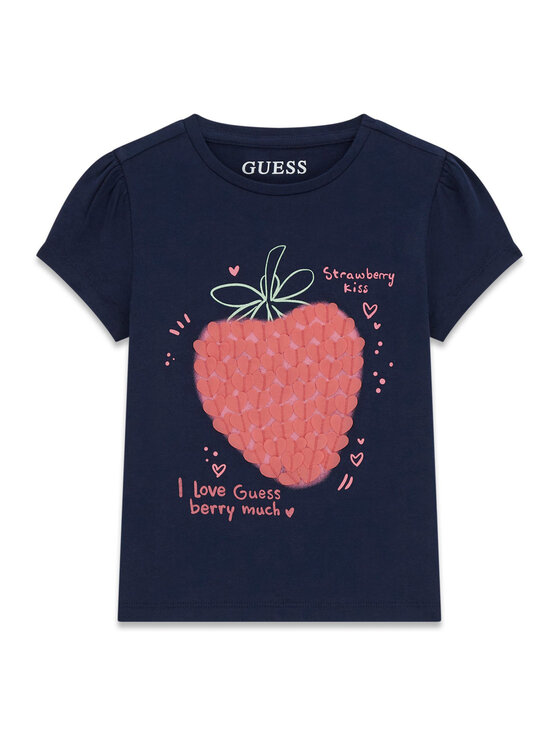 Guess Guess Tričko K6GI07 K6YW4 Tmavomodrá Regular Fit