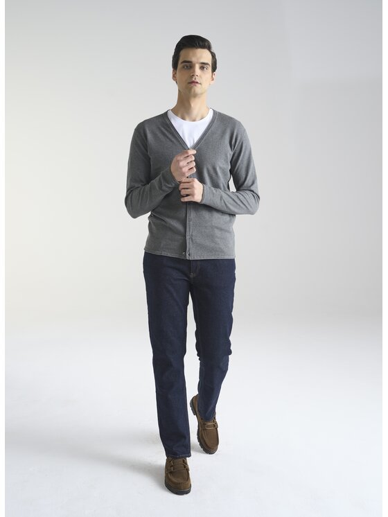 Pako Lorente Pako Lorente Sweter P24SF-2X-004 Szary Classic Fit