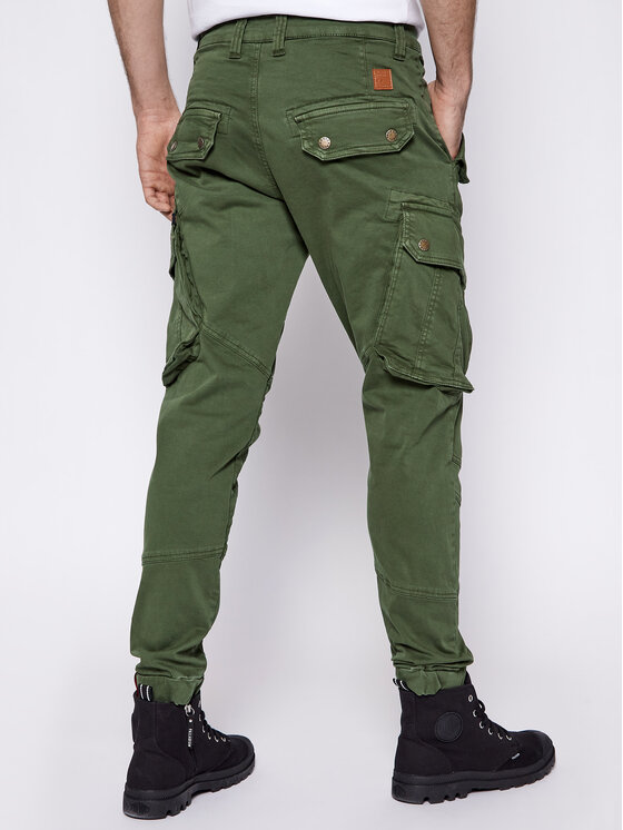 Alpha Industries Alpha Industries Kalhoty z materiálu Combat 126215 Zelená Slim Fit