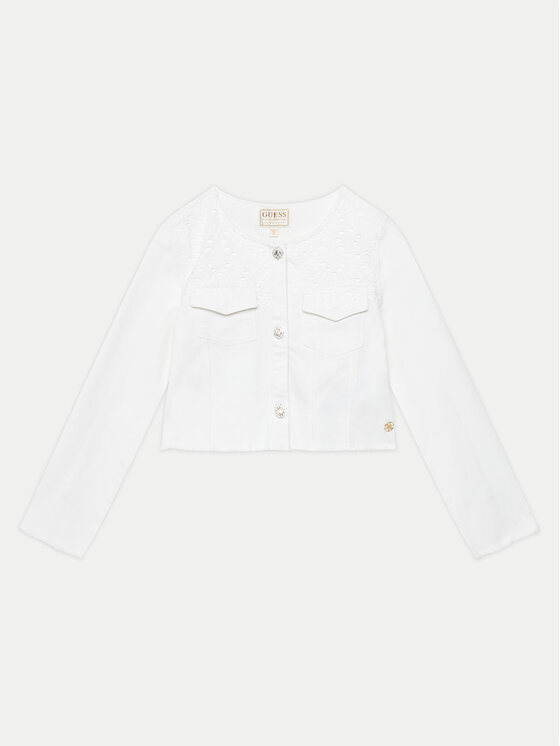 Guess Guess Geacă J5GL04 D4MW4 Alb Regular Fit