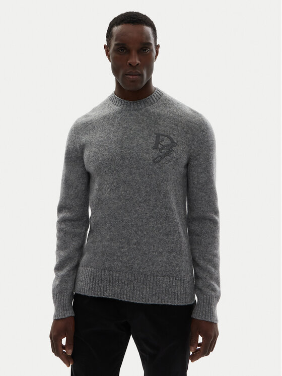 Dolce&Gabbana Dolce&Gabbana Sweter GXX02Z JFMIM Szary Regular Fit