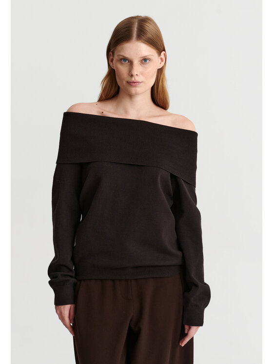 TATUUM TATUUM Sweter SELENA Brązowy Classic Fit