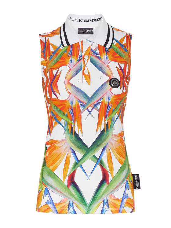 Plein Sport Plein Sport Polokošeľa 2643 Biela Regular Fit