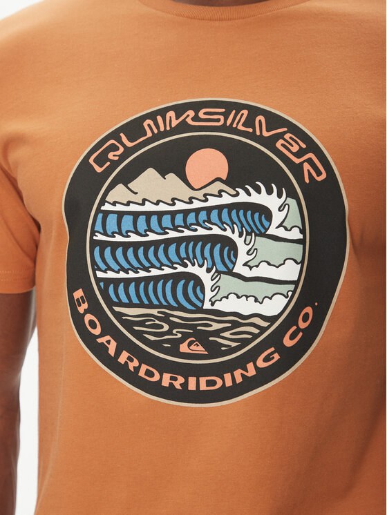 Quiksilver Quiksilver T-särk Ev Three Seas Ss EQYZT08051 Pruun Regular Fit