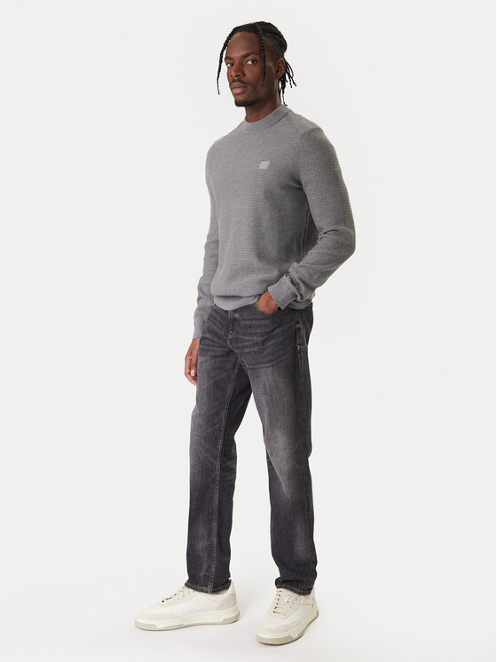 BOSS BOSS Пуловер Anion 50527584 Сив Regular Fit