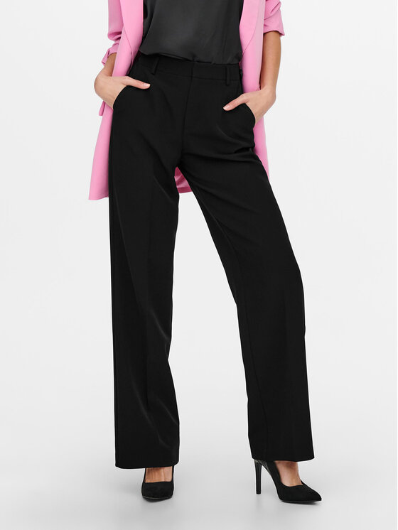 ONLY ONLY Spodnie materiałowe 15258191 Czarny Wide Leg