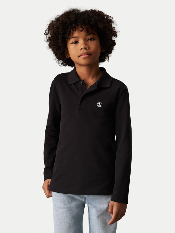 Calvin Klein Jeans Polokošeľa Essential IB0IB02421 D Čierna Regular Fit