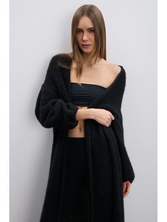Fobya Fobya Kardigan F2111 Czarny Basic Fit