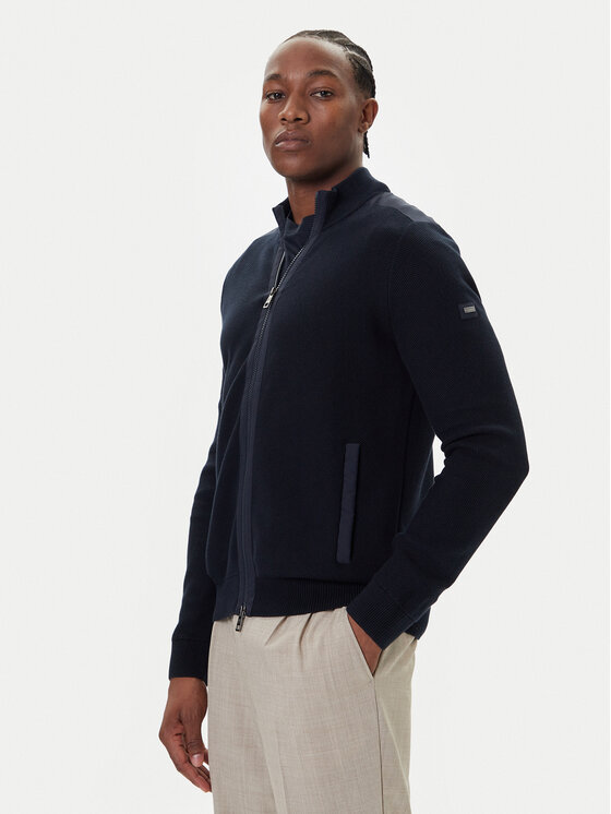 Bugatti Bugatti Pulóver 7600-85545D Sötétkék Regular Fit