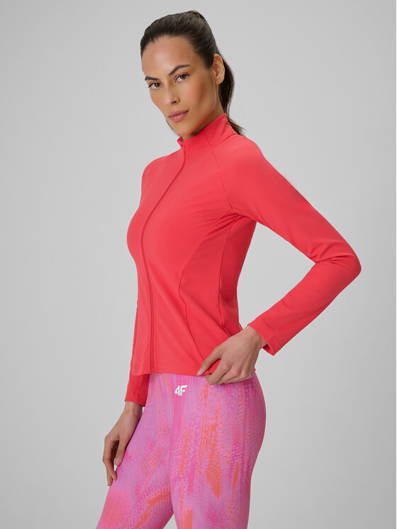 4F 4F Bluza ACTIVE BY NATURE Koralowy Slim Fit