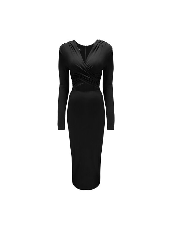 La Mania La Mania Sukienka codzienna DOPAMINE Czarny Classic Fit