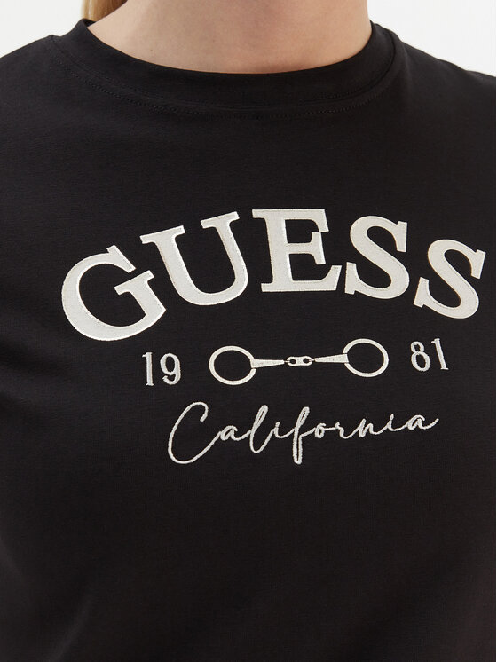 Guess Guess T-Shirt V6RI02 J1314 Czarny Regular Fit