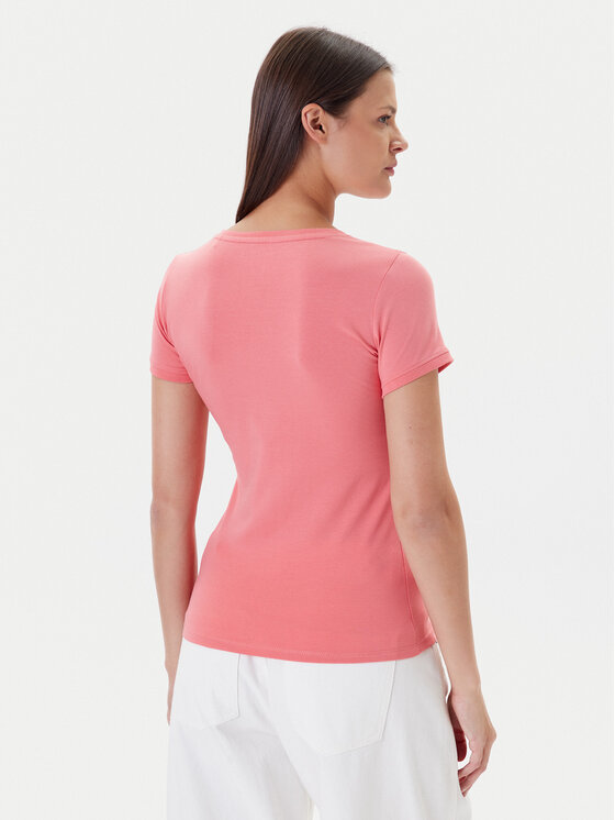 Guess Guess Тишърт W2YI45 J1314 Розов Slim Fit
