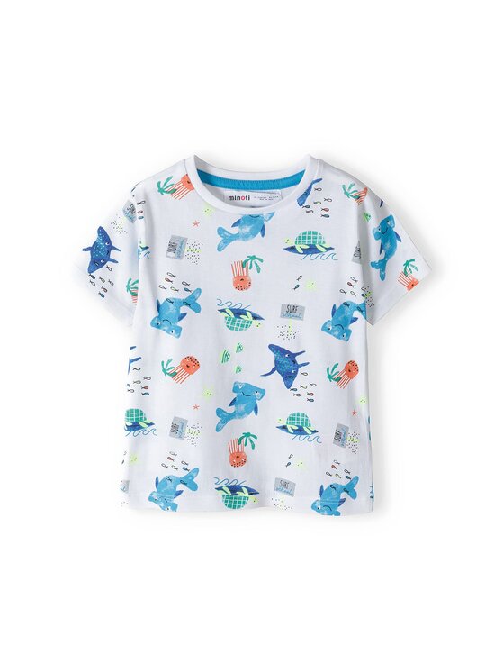 minoti minoti Komplet t-shirt i spodenki catch 4 Żółty Regular Fit