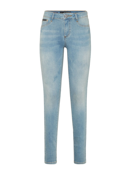 PHILIPP PLEIN PHILIPP PLEIN Jeggins 1703 Světle modrá Jegging Fit