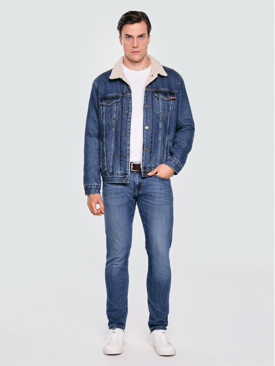 BIG STAR BIG STAR Kurtka zimowa RUBEN Niebieski Basic Fit