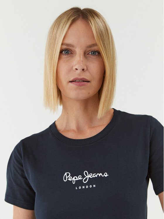 Pepe Jeans Pepe Jeans Marškinėliai Wendys PL505710 Tamsiai mėlyna Regular Fit