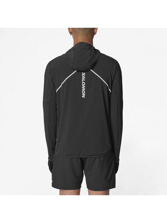 Salomon Salomon Bluza techniczna SENSE AERO HYBRID HZ M Czarny Regular Fit