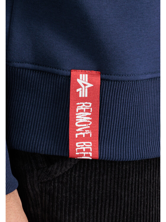 Alpha Industries Alpha Industries Bluza Basic Rubber Sweatshirt Granatowy Regular Fit