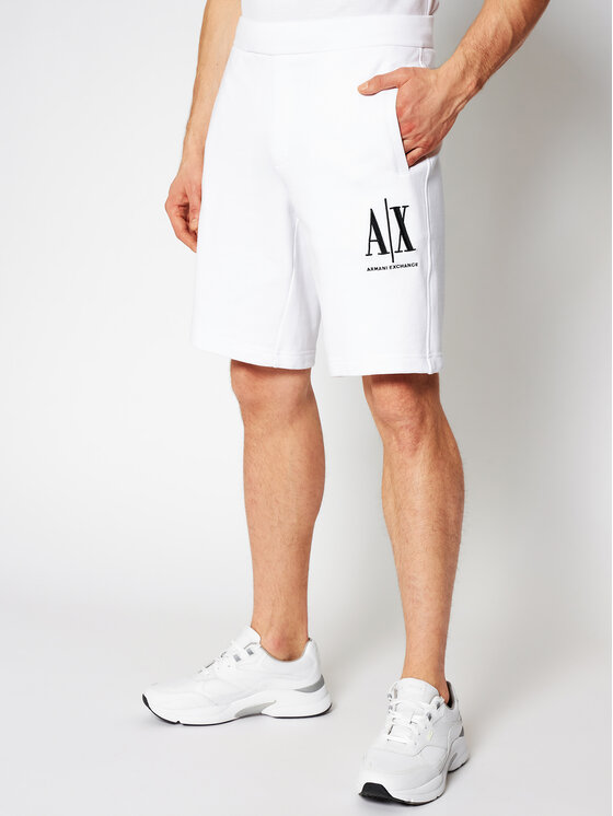 Armani Exchange Armani Exchange Sportiniai šortai 8NZSPA ZJ1ZZ 1100 Balta Regular Fit