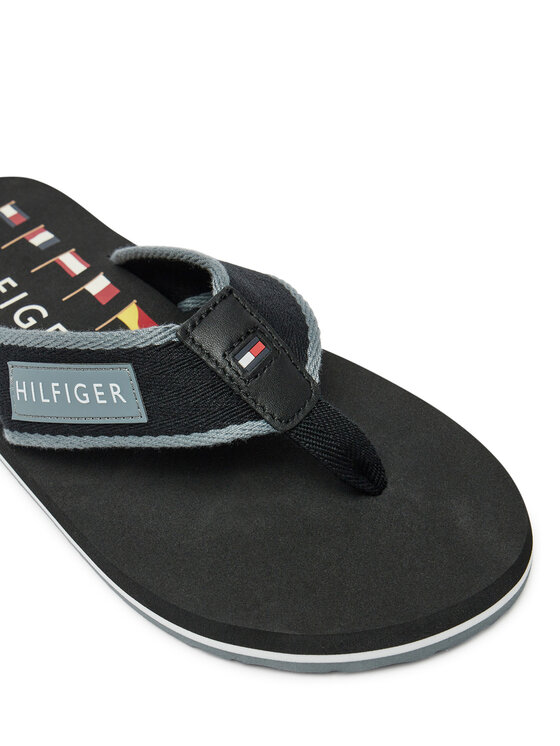 Tommy Hilfiger Tommy Hilfiger Flip flop Patch Hilfiger Beach Sandal FM0FM05435 Negru