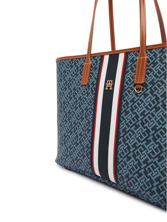 Tommy Hilfiger Tommy Hilfiger Käekott Th Monoplay Tote Stripe Le AW0AW18390 Sinine