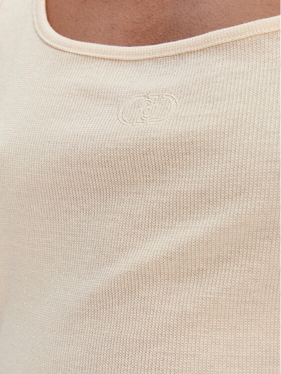 Liu Jo Sport Liu Jo Sport Top TA6173 J3845 Écru Regular Fit