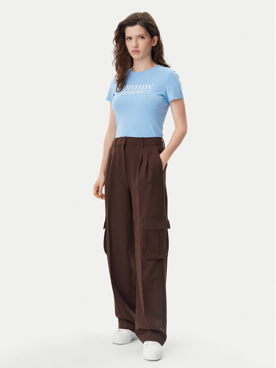 Tommy Jeans Tommy Jeans Тишърт Essential DW0DW19447 Светлосиньо Slim Fit